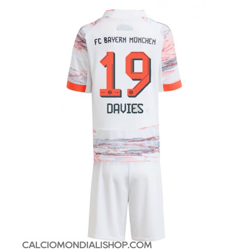 Maglie da calcio Bayern Munich Alphonso Davies #19 Seconda Maglia Bambino 2025-26 Manica Corta (+ Pantaloni corti)